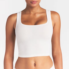 COTTON RIB TANK | MARBLE ON A MODEL SIDE VIEW @ | FOCUS: 0.0, 1.0, 0.9