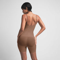SEAMLESS SCULPT MID THIGH BODYSUIT | JASPER ON A MODEL BACK VIEW