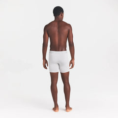 SKIMS STRETCH MENS 5" BOXER BRIEF | LIGHT HEATHER GREY ON A MODEL BACK VIEW @ | FOCUS: 0.0, 1.0, 0.9