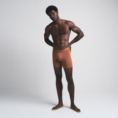 SKIMS STRETCH MENS 5" BOXER BRIEF 5-PACK | COCOA MULTI (MENS BOXERS) ON A MODEL FRONT VIEW
