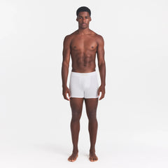 SKIMS COTTON MENS 3" BOXER BRIEF | CHALK ON A MODEL FRONT VIEW @ | FOCUS: 0.0, 1.0, 0.9