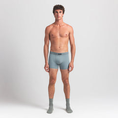 SKIMS COTTON MENS 3" BOXER BRIEF | SKY ON A MODEL FRONT VIEW @ | FOCUS: 0.0, 1.0, 0.9