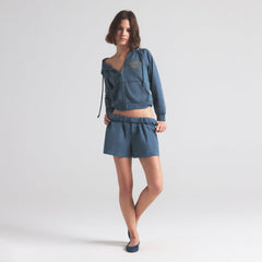 COTTON POPLIN BOXER | HARBOR ON A MODEL FRONT VIEW | FOCUS: 0.0, 1.0, 0.9