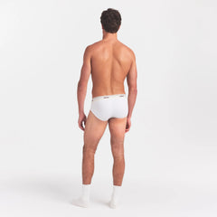 SKIMS COTTON RIB MENS BRIEF | CHALK ON A MODEL FRONT VIEW @ | FOCUS: 0.0, 1.0, 0.9