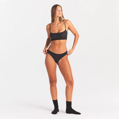 LIGHTWEIGHT COTTON LACE TRIM BRIEF | SOOT ON A MODEL FRONT VIEW @ | FOCUS: 0.0, 1.0, 0.9