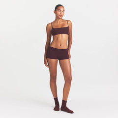 EVERYDAY COTTON SCOOP BRALETTE | CURRANT