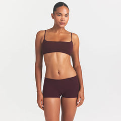 EVERYDAY COTTON SCOOP BRALETTE | CURRANT