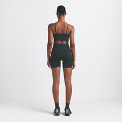 NikeSKIMS MATTE CAMI BRA TOP | DARK TEAL ON A MODEL SIDE VIEW @ | FOCUS: 0.0, 1.0, 0.9