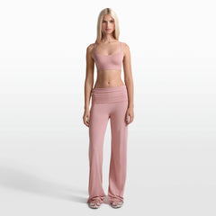 NikeSKIMS MATTE CONTOUR CAMI BRA | HIMALAYAN ON A MODEL FRONT VIEW @ | FOCUS: 0.0, 1.0, 0.9