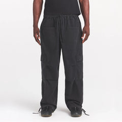 WOVEN MENS CARGO PANT | ONYX ON A MODEL SIDE VIEW @ | FOCUS: 0.0, 1.0, 0.9