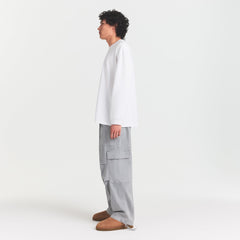 WOVEN MENS CARGO PANT | PACIFIC ON A MODEL FRONT VIEW @ | FOCUS: 0.0, 1.0, 0.9