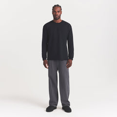 WOVEN MENS KARATE PANT | ASH ON A MODEL FRONT VIEW @ | FOCUS: 0.0, 1.0, 0.9