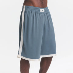 MESH APPAREL MENS LONG SHORT | ZIRCON ON A MODEL SIDE VIEW @ | FOCUS: 0.0, 1.0, 0.9