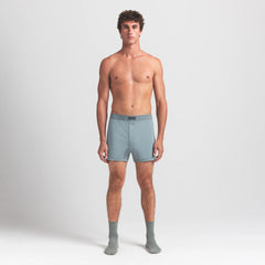 SKIMS COTTON MENS KNIT BOXER | SKY ON A MODEL FRONT VIEW @ | FOCUS: 0.0, 1.0, 0.9