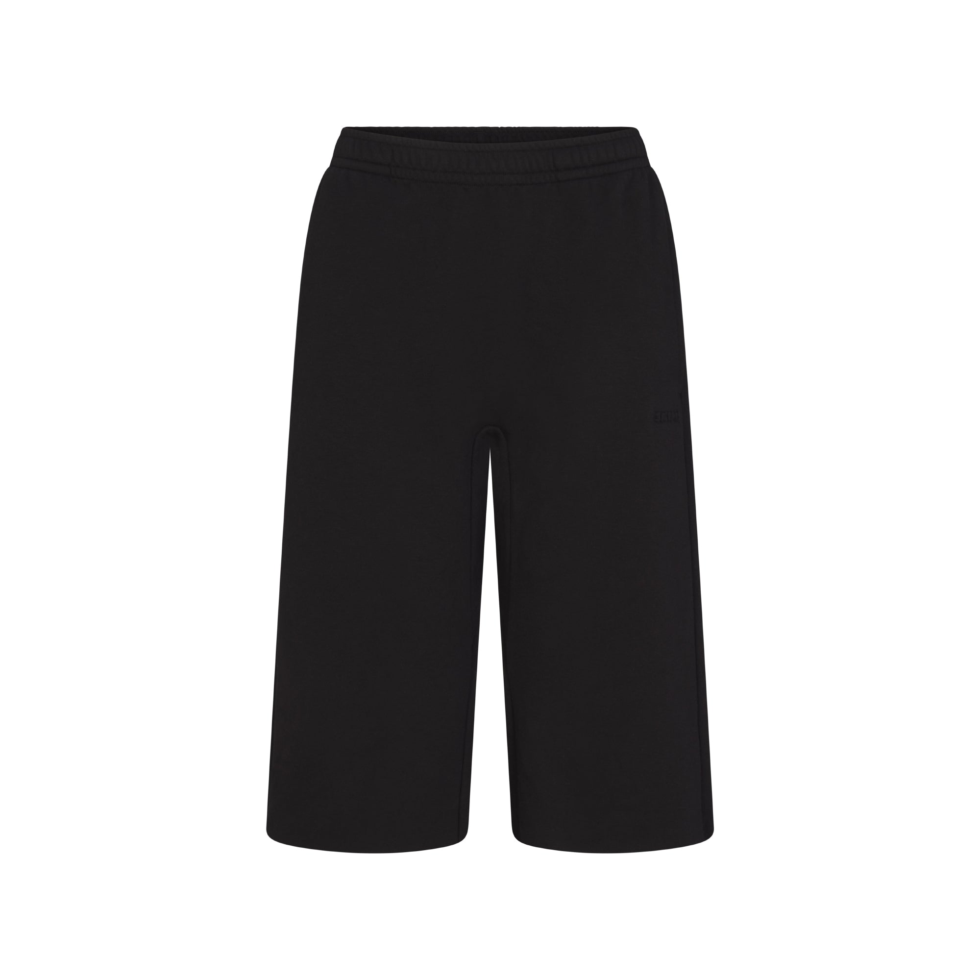 COTTON FLEECE LONG SHORT | ONYX & LAYS FLAT ON A WHITE BACKGROUND | FLT
