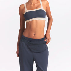 NikeSKIMS ACCESSORIES FANNY PACK | DEEP ROYAL ON A MODEL FRONT VIEW @ | FOCUS: 0.0, 1.0, 0.9