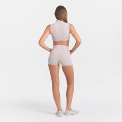 NikeSKIMS STUDIO STRETCH DIP FRONT 2" SHORT | LINENON A MODEL FRONT