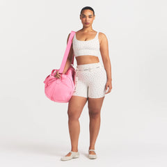 NikeSKIMS MATTE CORSET LONGLINE BRA | DITSY FLORAL PRINT ON A MODEL @ | FOCUS: 0.0, 1.0, 0.9