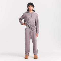 FLEECE LOUNGE MENS CLASSIC STRAIGHT LEG PANT | SHADOW ON A MODEL FRONT VIEW @ | FOCUS: 0.0, 1.0, 0.9