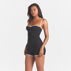COTTON RIB ONESIE | SOOT CONTRAST & LAYS FLAT ON A WHITE BACKGROUND | FLT @ | FOCUS: 0.0, 1.0, 0.9
