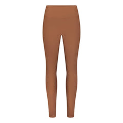 NikeSKIMS MATTE 26" LEGGING | CAROB BROWN FLAT ON A WHITE BACKGROUND | FLT