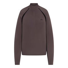 NikeSKIMS STRETCH KNIT LONG SLEEVE HALF ZIP | NSKM RESIN/NSKM PHOENIX/(NSKM RESIN) FLAT ON A WHITE BACKGROUND | FLT