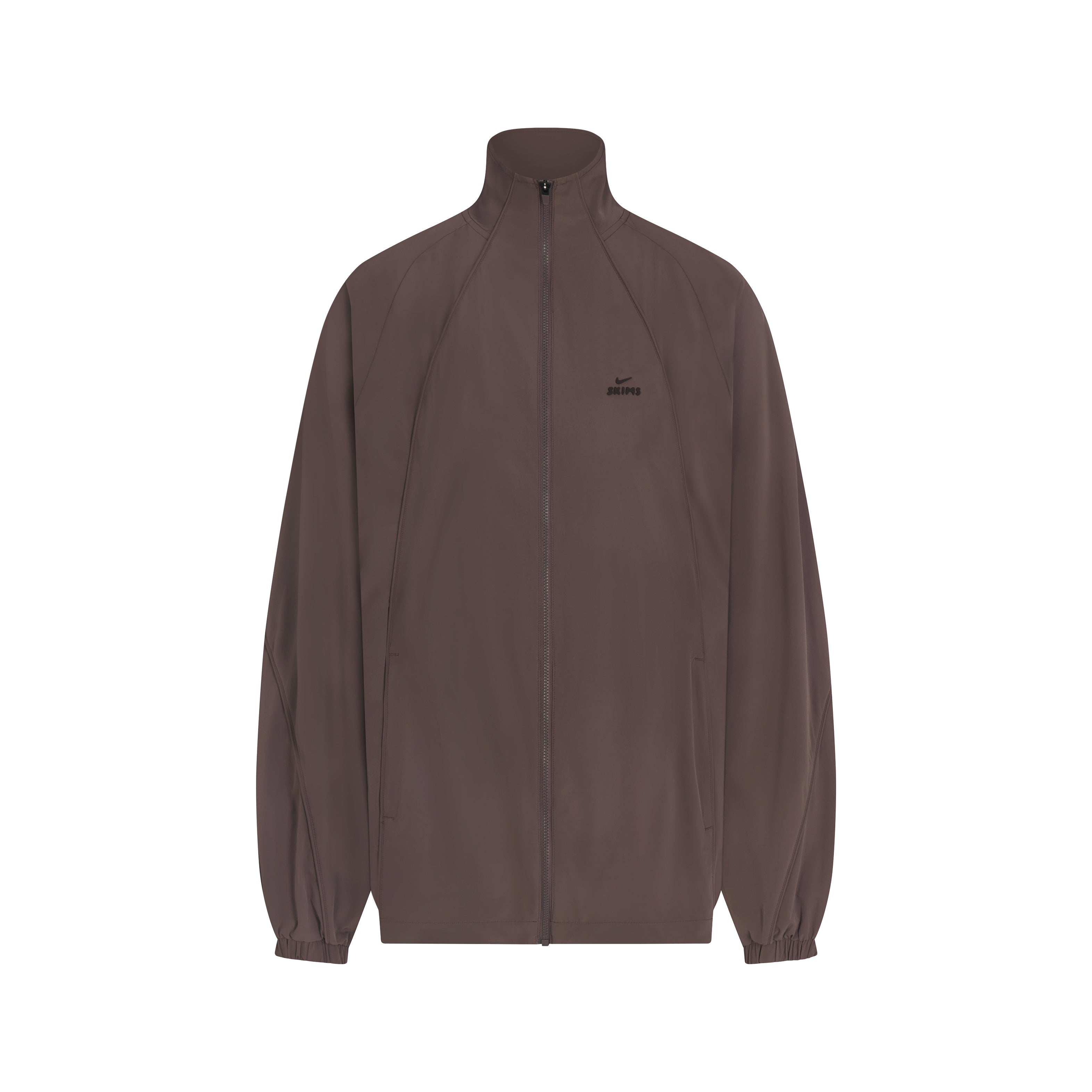 NikeSKIMS STRETCH NYLON OVERSIZED JACKET | NSKM RESIN FLAT ON A WHITE BACKGROUND | FLT