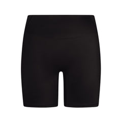 NikeSKIMS SHINE BONDED WAIST 5 INCH BIKER SHORT | NSKM OBSIDIAN FLAT ON A WHITE BACKGROUND | FLT
