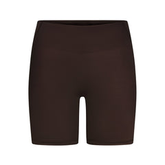 NikeSKIMS SATIN SHINE BONDED WAIST BIKER SHORT 5 INCH | NSKM PHOENIX FLAT ON A WHITE BACKGROUND | FLT