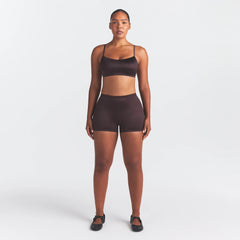 NikeSKIMS SATIN SHINE DRAWCORD 2" SHORT | PHOENIX ON A MODEL FRONT VIEW