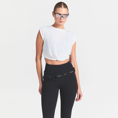 NikeSKIMS STUDIO STRETCH 26" LEGGING | OBSIDIAN ON A MODEL SIDE VIEW