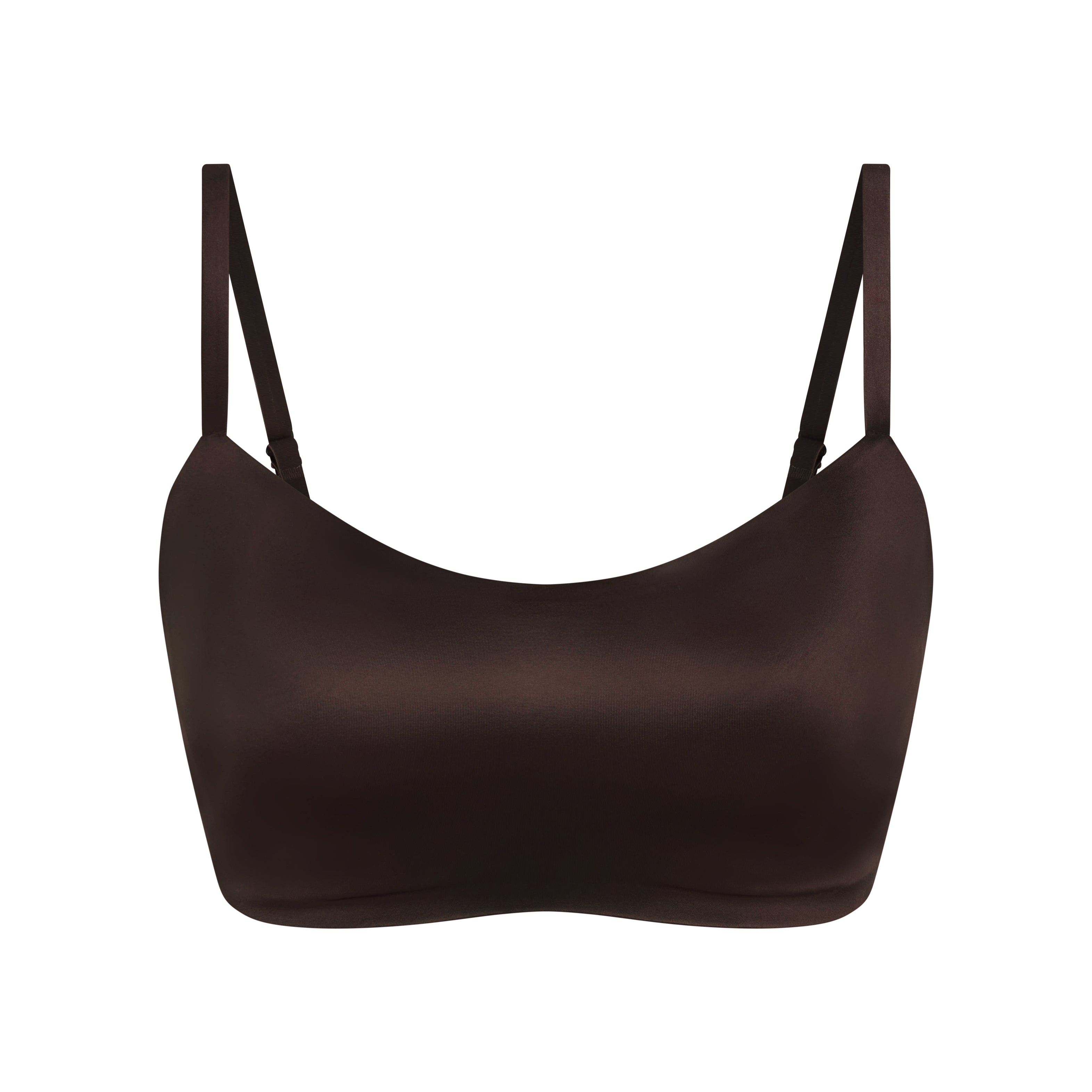 NikeSKIMS SATIN SHINE SCOOP CAMI BRA | NSKM PHOENIX FLAT ON A WHITE BACKGROUND | FLT