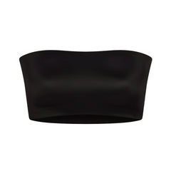 NikeSKIMS SHINE BANDEAU BRA | NSKM OBSIDIAN FLAT ON A WHITE BACKGROUND | FLT