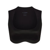NikeSKIMS SHINE OPEN SCOOP BRA | NSKM OBSIDIAN FLAT ON A WHITE BACKGROUND | FLT