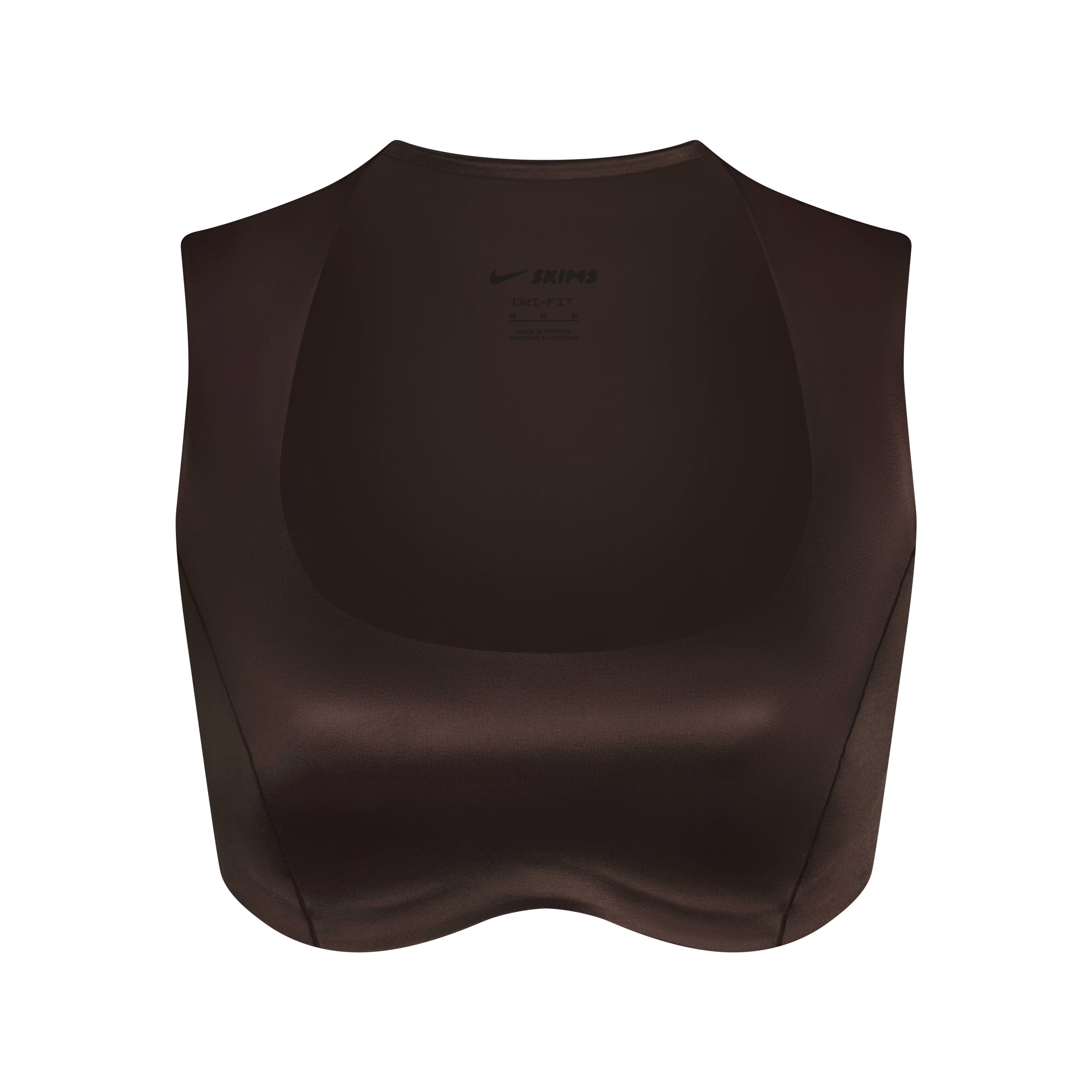 NikeSKIMS SATIN SHINE OPEN SCOOP BRA | NSKM PHOENIX FLAT ON A WHITE BACKGROUND | FLT