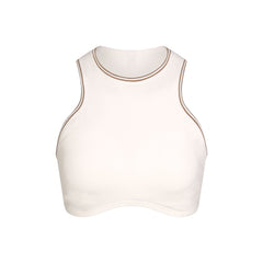NikeSKIMS RIBBED SEAMLESS RACER FRONT BRA | NSKM ACTV IVORY/NSKM RESIN/(NSKM ACTV IVORY) FLAT ON A WHITE BACKGROUND | FLT