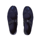 NikeSKIMS FOOTWEAR RIFT SATIN | NAVY FLAT ON A WHITE BACKGROUND | FLT