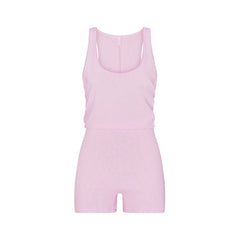 WORN IN JERSEY HEART ONESIE | BABY PINK FLAT ON A WHITE BACKGROUND | FLT