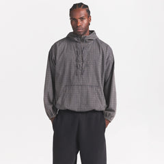 WOVEN MENS ANORAK | ASH CHECK ON A MODEL SIDE VIEW @ | FOCUS: 0.0, 1.0, 0.9