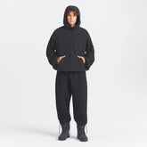 WOVEN MENS ANORAK | ONYX ON A MODEL FRONT VIEW @ | FOCUS: 0.0, 1.0, 0.9