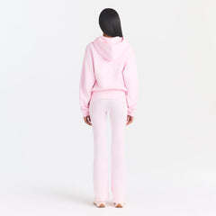 COTTON FLEECE CLASSIC HOODIE | CHERRY BLOSSOM ON A MODEL FRONT VIEW @ | FOCUS: 0.0, 1.0, 0.9