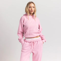 COTTON FLEECE CLASSIC HOODIE | HALITE ON A MODEL FRONT VIEW S | FOCUS: 0.0, 1.0, 0.9