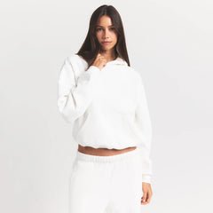 COTTON FLEECE CLASSIC HOODIE | MARBLE ON A MODEL FRONT VIEW S | FOCUS: 0.0, 1.0, 0.9