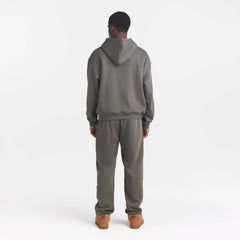 FLEECE LOUNGE MENS RELAXED HOODIE | JUNGLE ON A MODEL BACK VIEW @ | FOCUS: 0.0, 1.0, 0.9