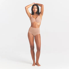 SMOOTHING INTIMATES HIGH-WAISTED BRIEF | SIENNA ON A MODEL FRONT VIEW @ | FOCUS: 0.0, 1.0, 0.9