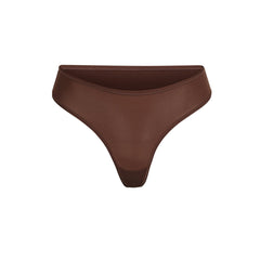 FITS EVERYBODY THONG | COCOA (THONGS, PANTIES) LAYS FLAT ON A WHITE BACKGROUND | FLT