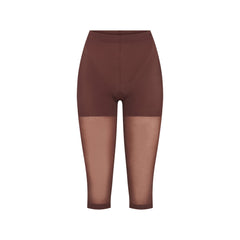 HOSIERY SHAPING CAPRI TIGHTS | COCOA (HOSIERY) FLAT ON A WHITE BACKGROUND | FLT