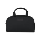 SKIMS ACCESSORIES SATIN MINI DUFFLE BAG | ONYX FLAT ON A WHITE BACKGROUND | FLT