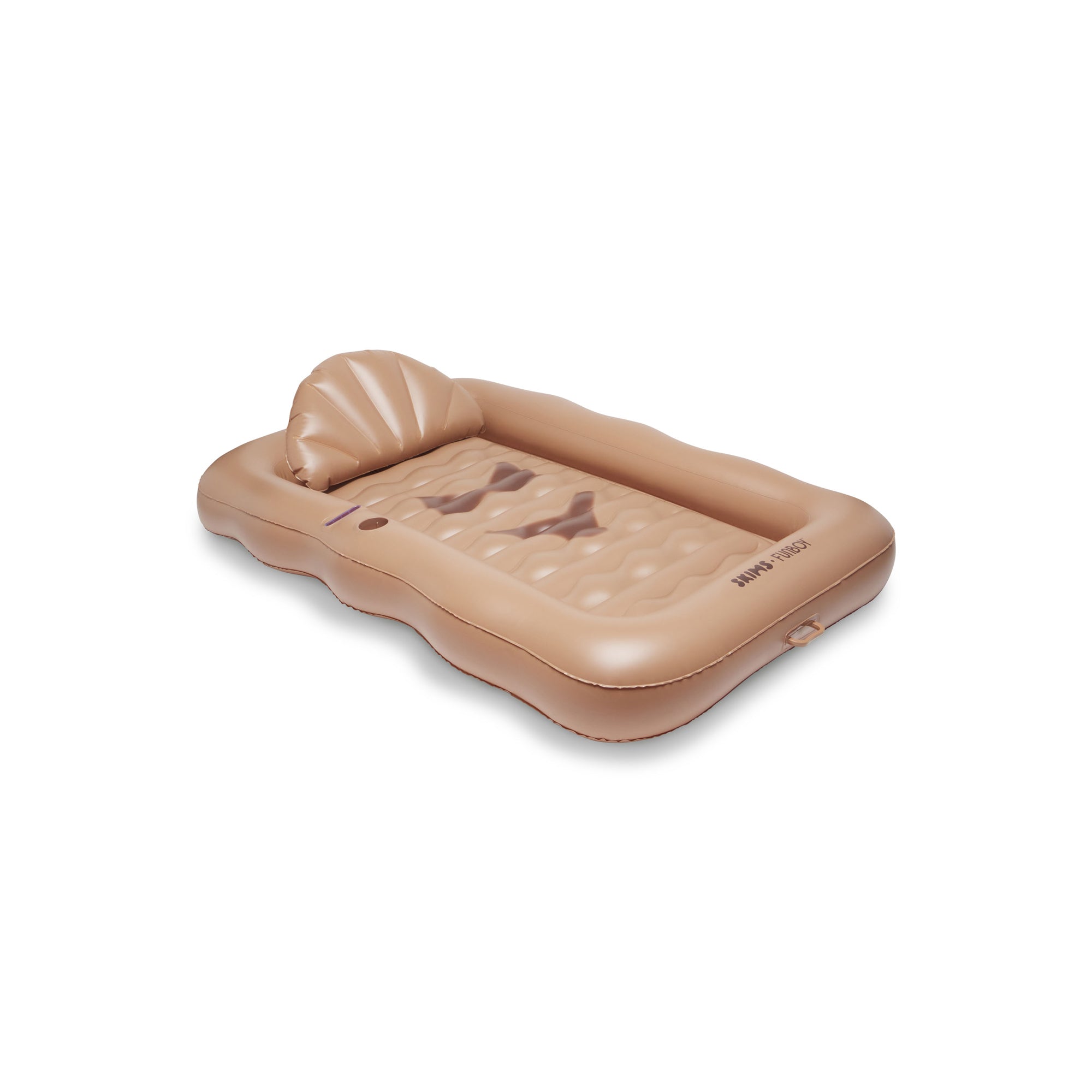 FUNBOY X SKIMS TANNING POOL LOUNGER | SIENNA LAYS FLAT ON A WHITE BACKGROUND | FLT