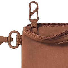 NikeSKIMS ACCESSORIES CLIPPABLE POUCH | CAROB BROWN & LAYS FLAT ON A WHITE BACKGROUND | FLT